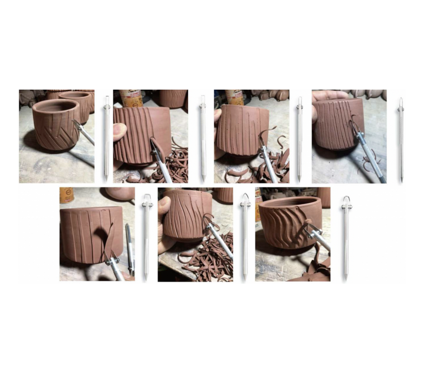 Stainless Steel Carving Tools - (A/B/C/D/E/F/G/Full Set - 7pc)